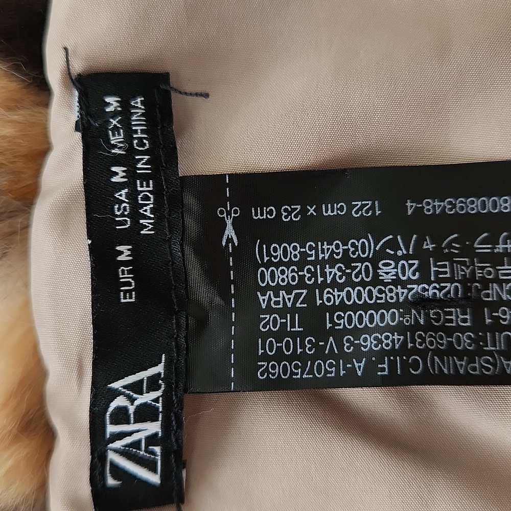 Zara Leopard Print Wrap Scarf Stole Faux Fur - Picture 3 of 12
